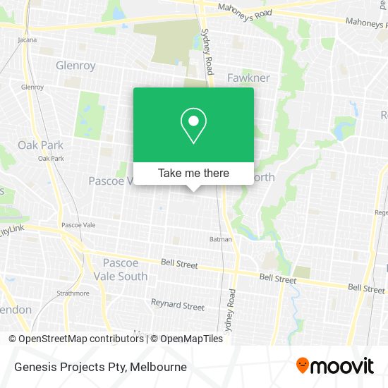 Genesis Projects Pty map