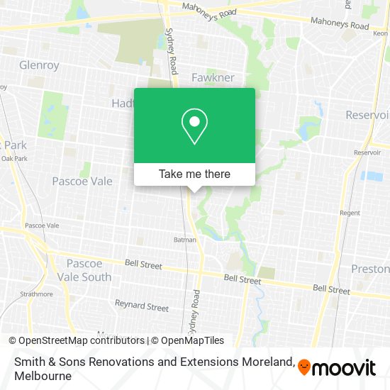 Mapa Smith & Sons Renovations and Extensions Moreland