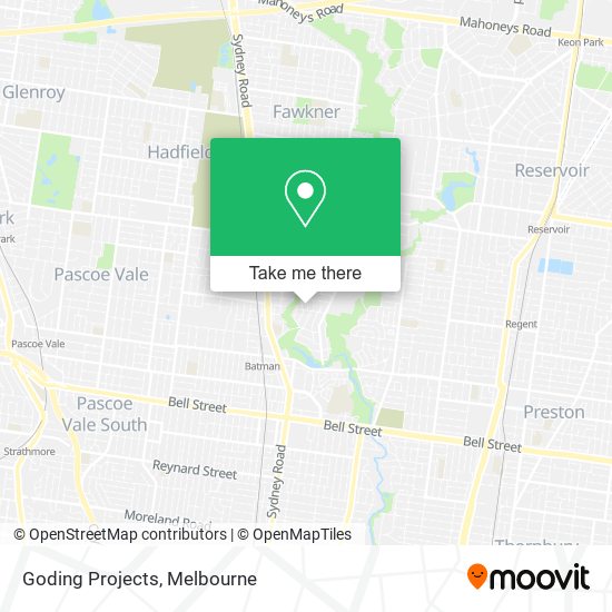 Goding Projects map