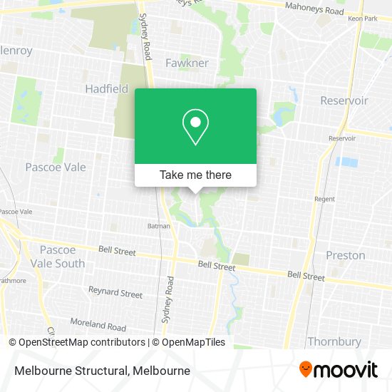 Melbourne Structural map