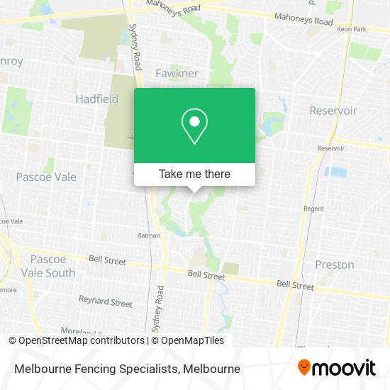 Melbourne Fencing Specialists map
