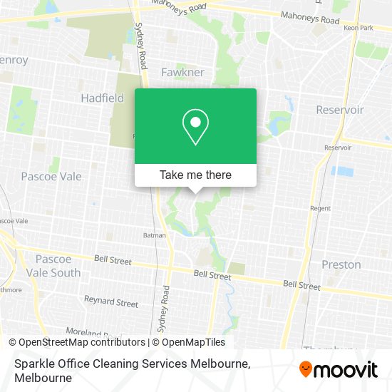 Mapa Sparkle Office Cleaning Services Melbourne