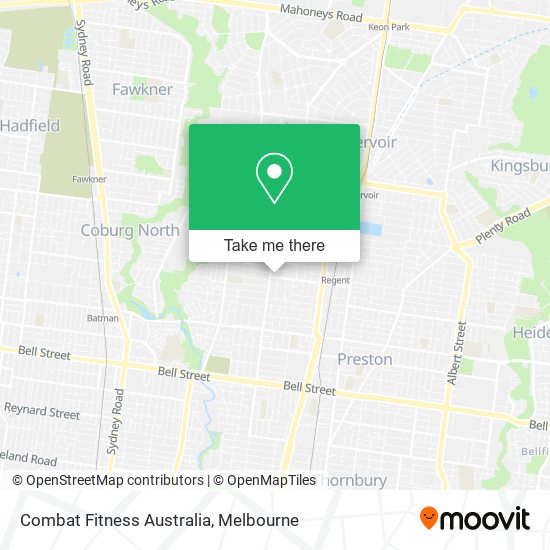 Combat Fitness Australia map