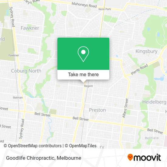 Mapa Goodlife Chiropractic