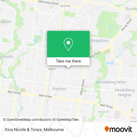 Kiva Nicole & Tonys map