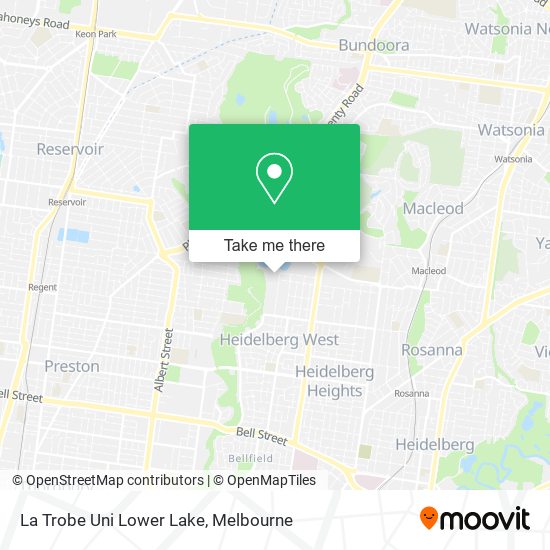 La Trobe Uni Lower Lake map