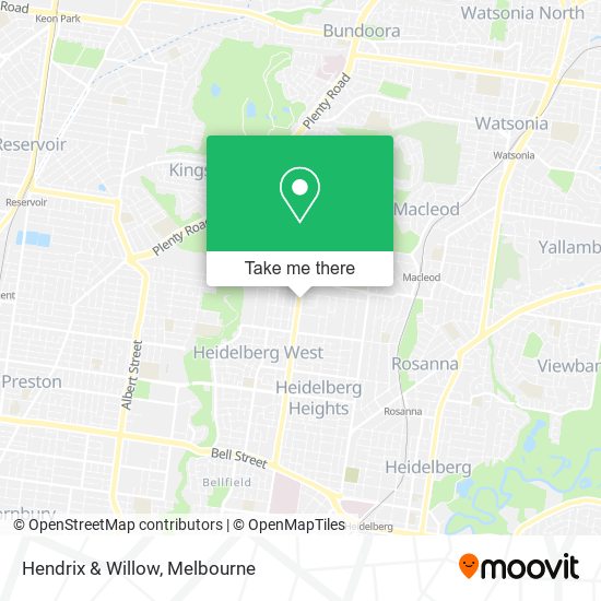 Hendrix & Willow map