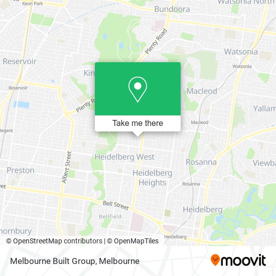 Melbourne Built Group map