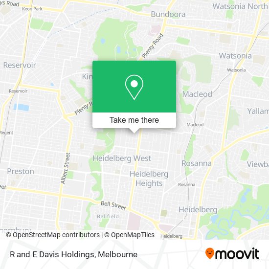 R and E Davis Holdings map