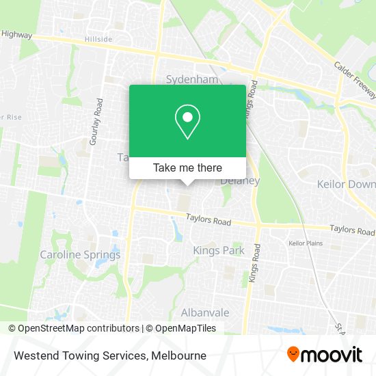 Westend Towing Services map