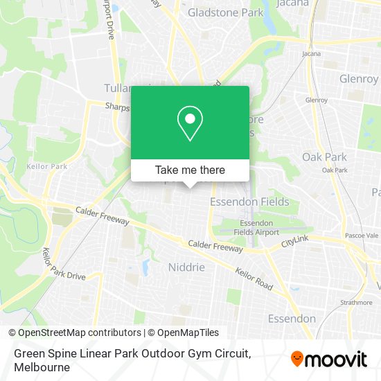 Green Spine Linear Park Outdoor Gym Circuit map