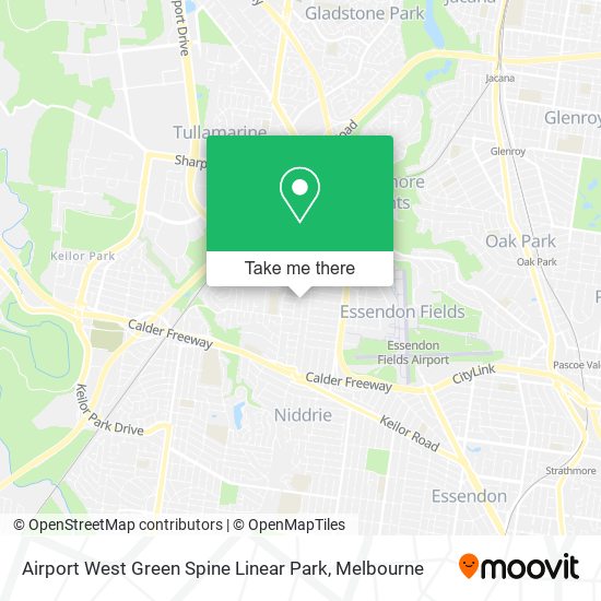 Airport West Green Spine Linear Park map