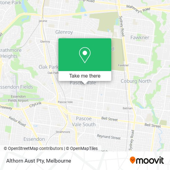 Althorn Aust Pty map