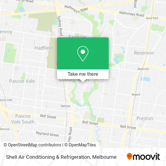 Mapa Shell Air Conditioning & Refrigeration