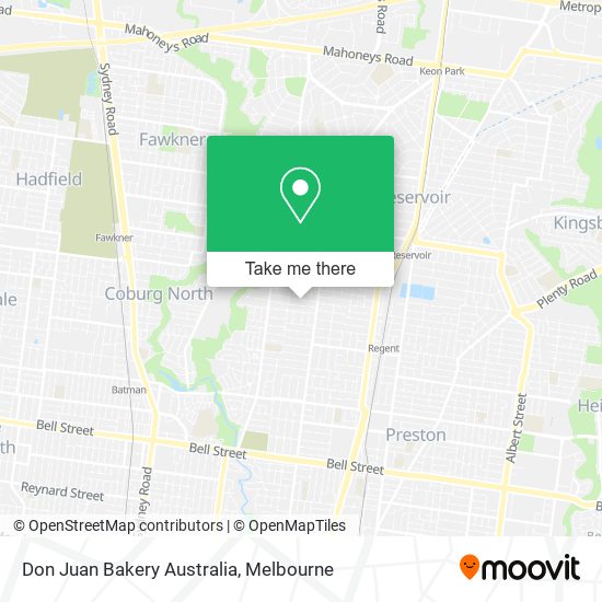 Mapa Don Juan Bakery Australia