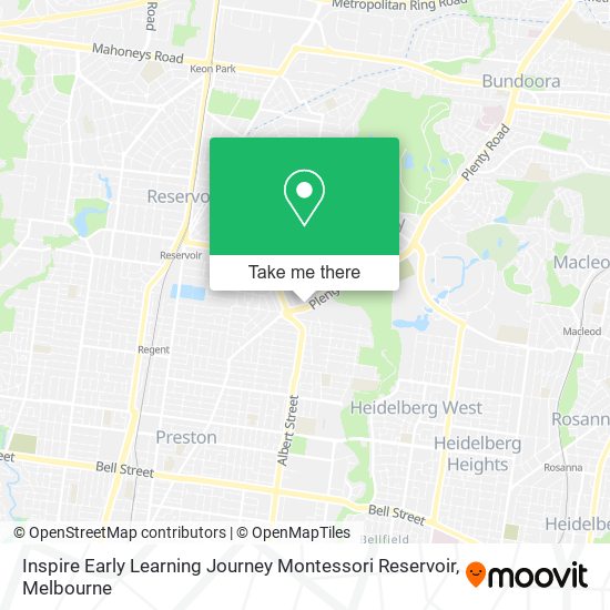 Inspire Early Learning Journey Montessori Reservoir map