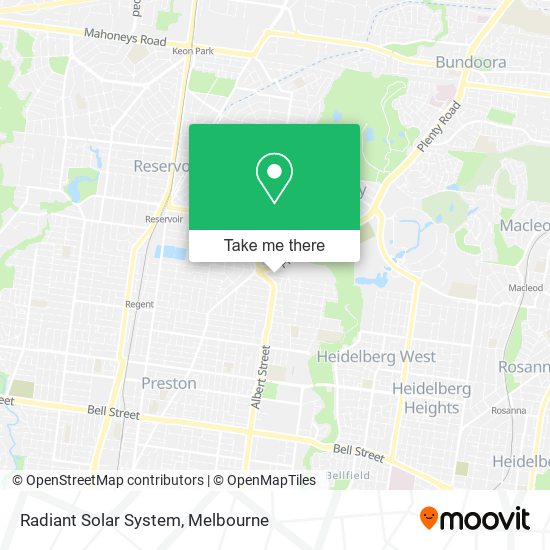 Radiant Solar System map
