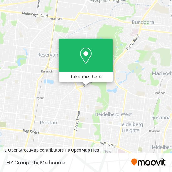 HZ Group Pty map