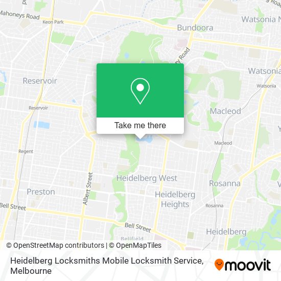 Heidelberg Locksmiths Mobile Locksmith Service map