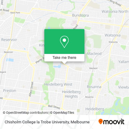 Chisholm College la Trobe University map