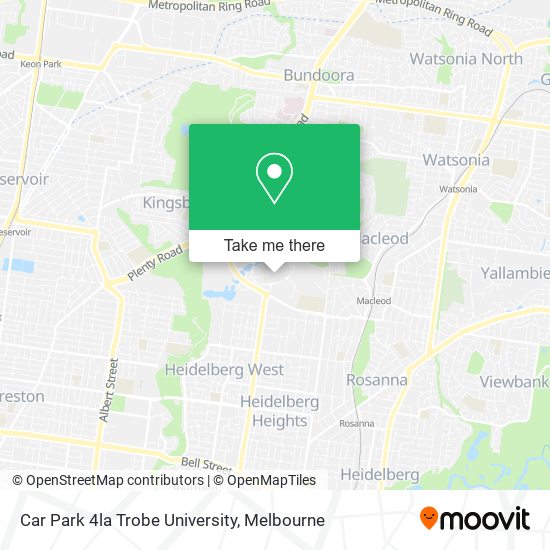 Car Park 4la Trobe University map