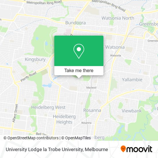 University Lodge la Trobe University map