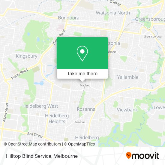 Hilltop Blind Service map