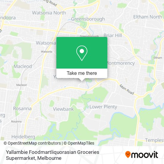 Yallambie Foodmartliquorasian Groceries Supermarket map