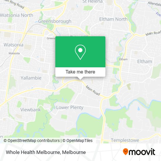 Whole Health Melbourne map