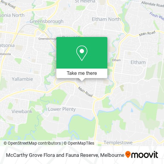 McCarthy Grove Flora and Fauna Reserve map