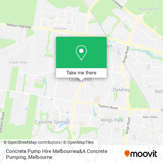 Concrete Pump Hire Melbournea&A Concrete Pumping map