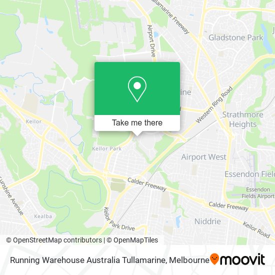 Running Warehouse Australia Tullamarine map