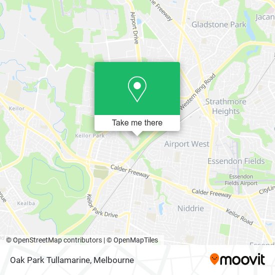 Oak Park Tullamarine map