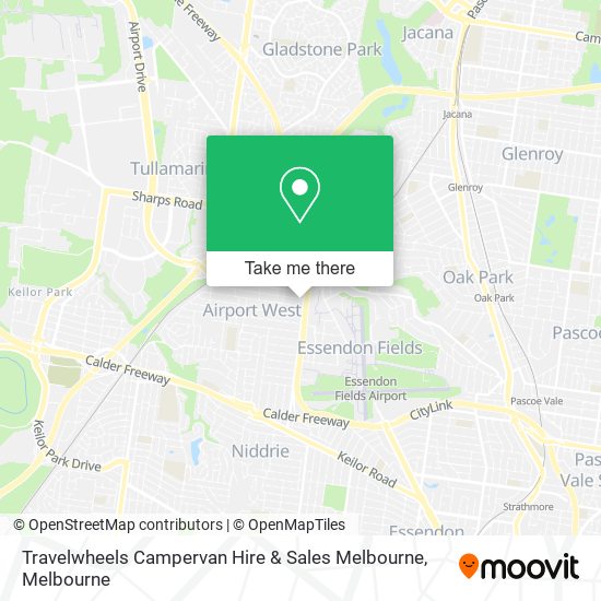 Travelwheels Campervan Hire & Sales Melbourne map