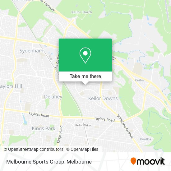 Melbourne Sports Group map