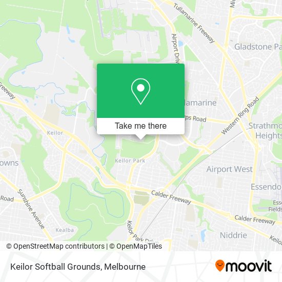 Keilor Softball Grounds map