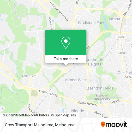 Crew Transport Melbourne map