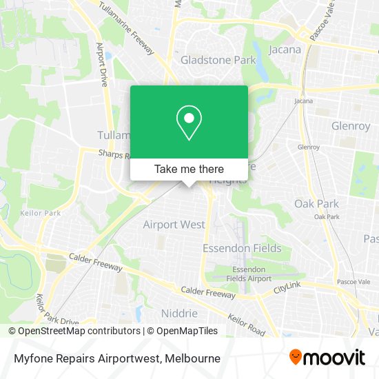 Myfone Repairs Airportwest map