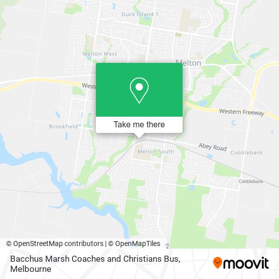 Bacchus Marsh Coaches and Christians Bus map