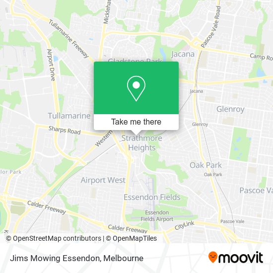 Jims Mowing Essendon map