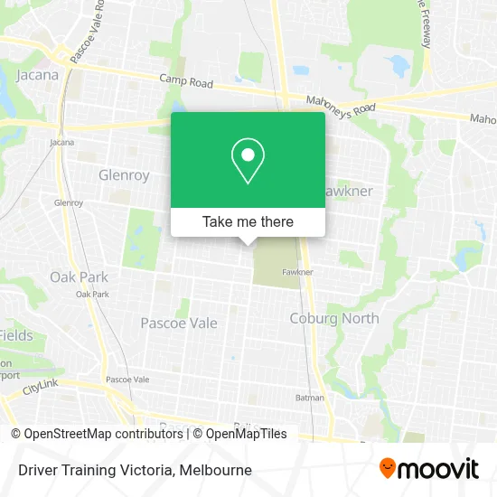 Mapa Driver Training Victoria