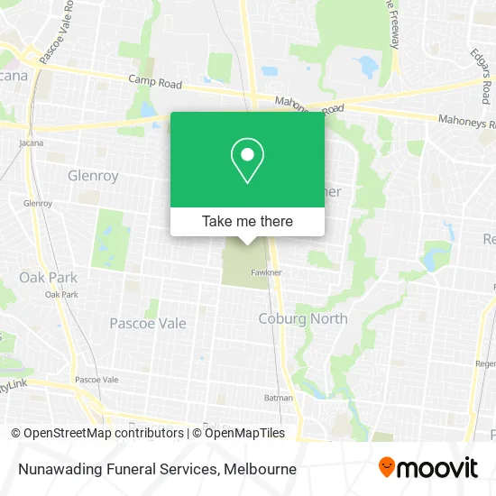 Nunawading Funeral Services map
