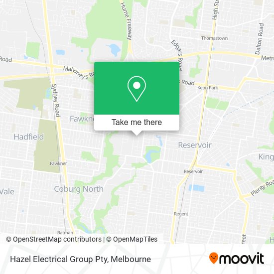 Mapa Hazel Electrical Group Pty