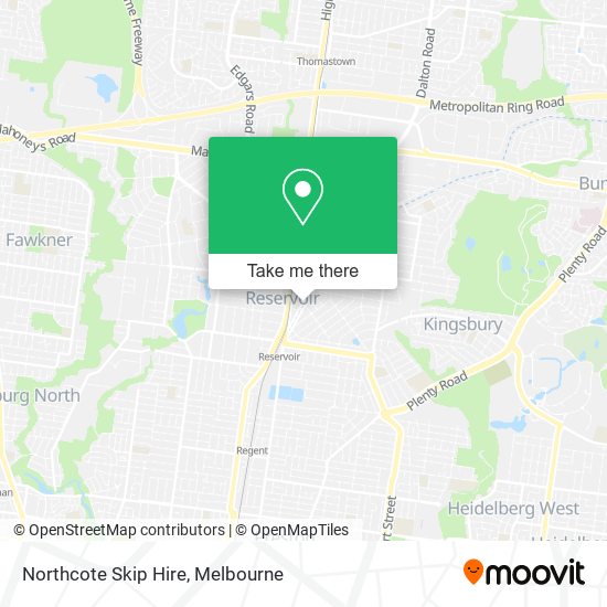 Northcote Skip Hire map