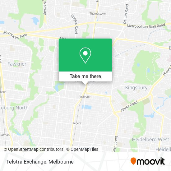 Mapa Telstra Exchange