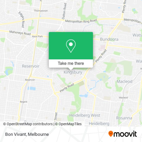 Bon Vivant map