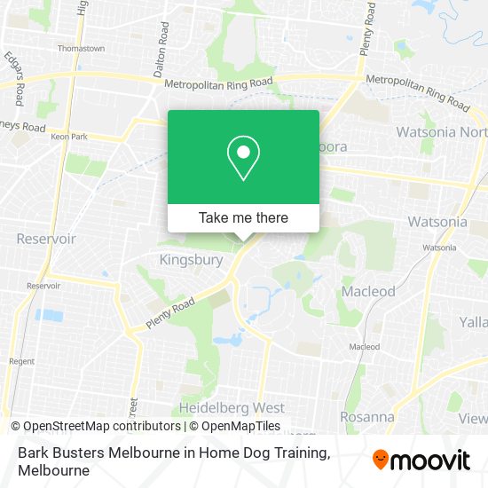 Bark Busters Melbourne in Home Dog Training map