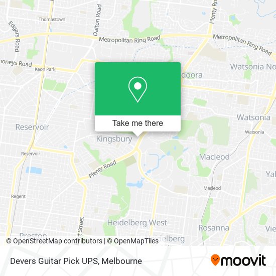 Devers Guitar Pick UPS map