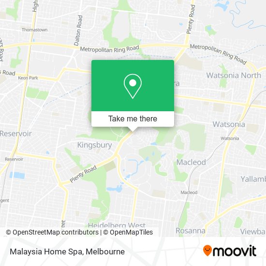 Malaysia Home Spa map