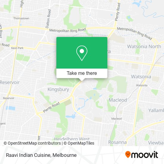 Raavi Indian Cuisine map